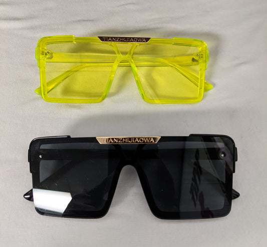 SOLID COLOR BIG FRAME SUNGLASSES