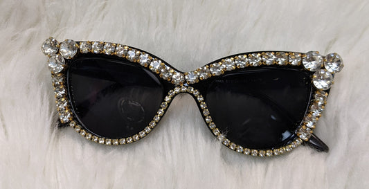RHINESTONE TINTED SUNGLASSES