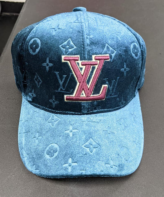 DESIGNER INSPIRED BASEBALL CAPS (LV) VELVET