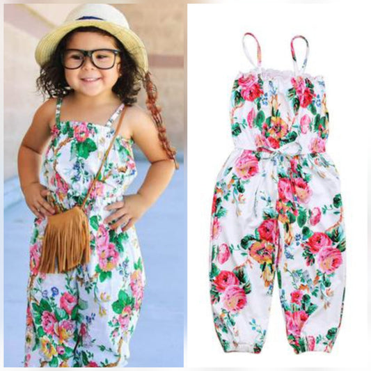 SLEEVELESS FLOWER PRINT ROMPER