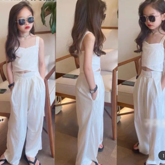 2-PIECE CROP WIDE LEG PANT SET