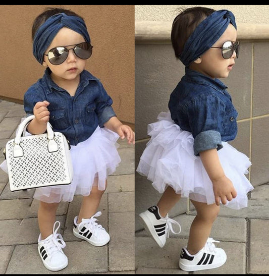 3-PIECE TUTU DENIM OUTFIT