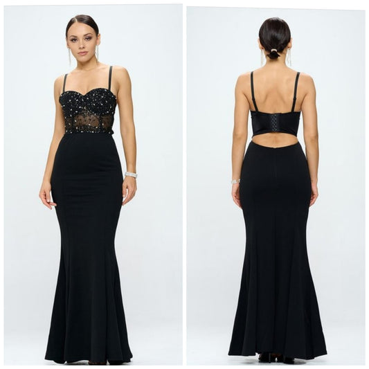 SEXY MESH MAXI DRESS