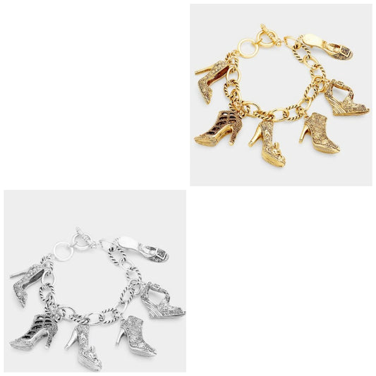 ANTIQUE MULTI HEEL FASHION BRACELET
