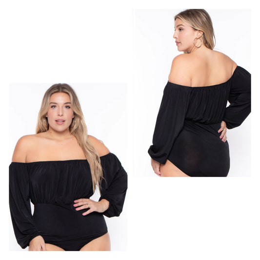 SEXY OFF SHOULDER BODYSUIT (PLUS SIZE)