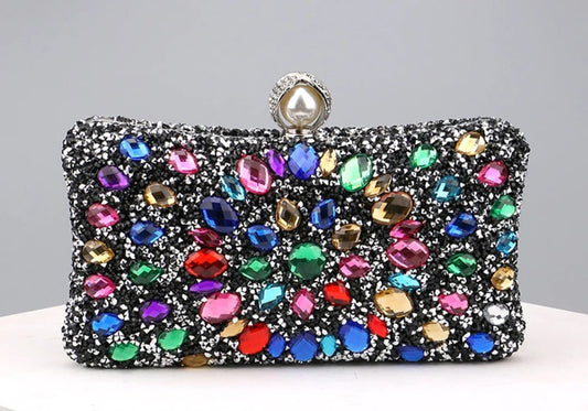 RHINESTONE PILLOW STATEMENT EVENING CLUTH