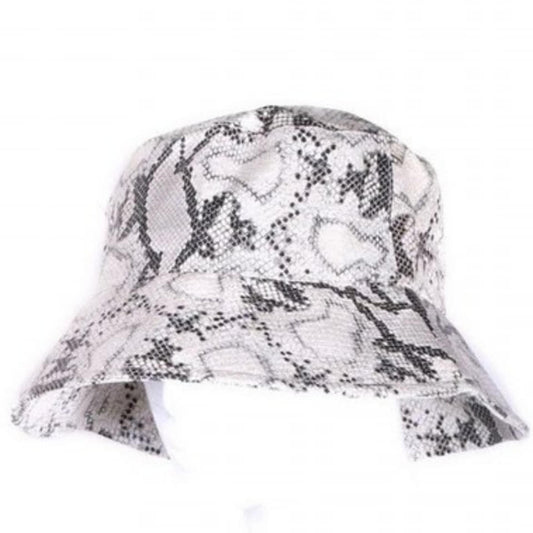 SNAKE PRINT BUCKET HAT