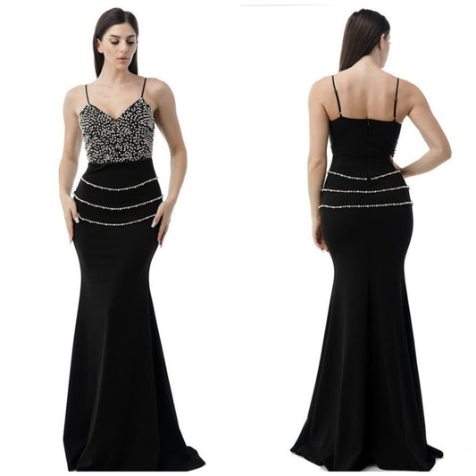 PEARL WAIST MAXI DRESS