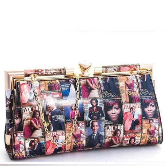 OBAMA CHIC CLUTCH WITH CHAIN