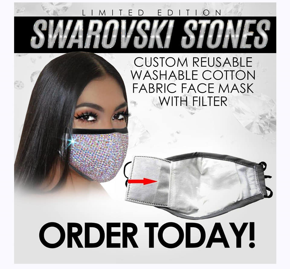 SWAROSKI STONE FACE MASK