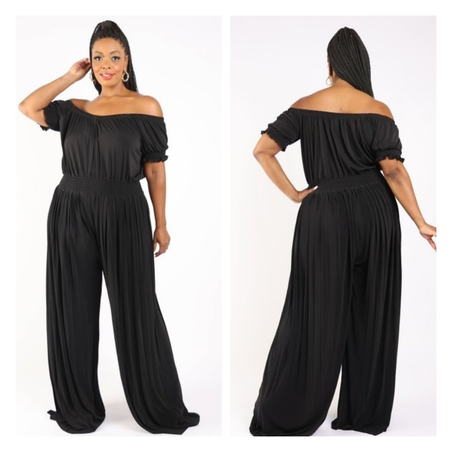 PLEATED OFF SHOULDER JUMPER