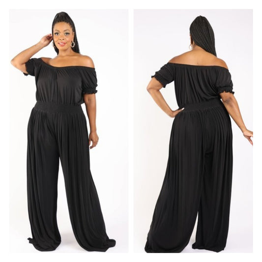 PLEATED OFF SHOULDER JUMPER