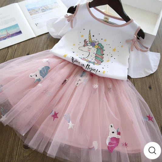 2-PIECE UNICORN SKIRT SET