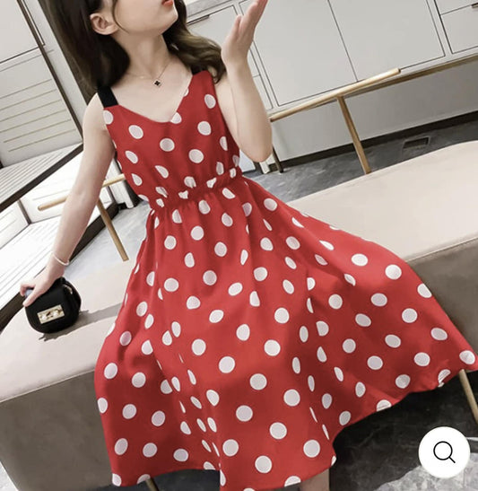 RED POLKA DOT DRESS